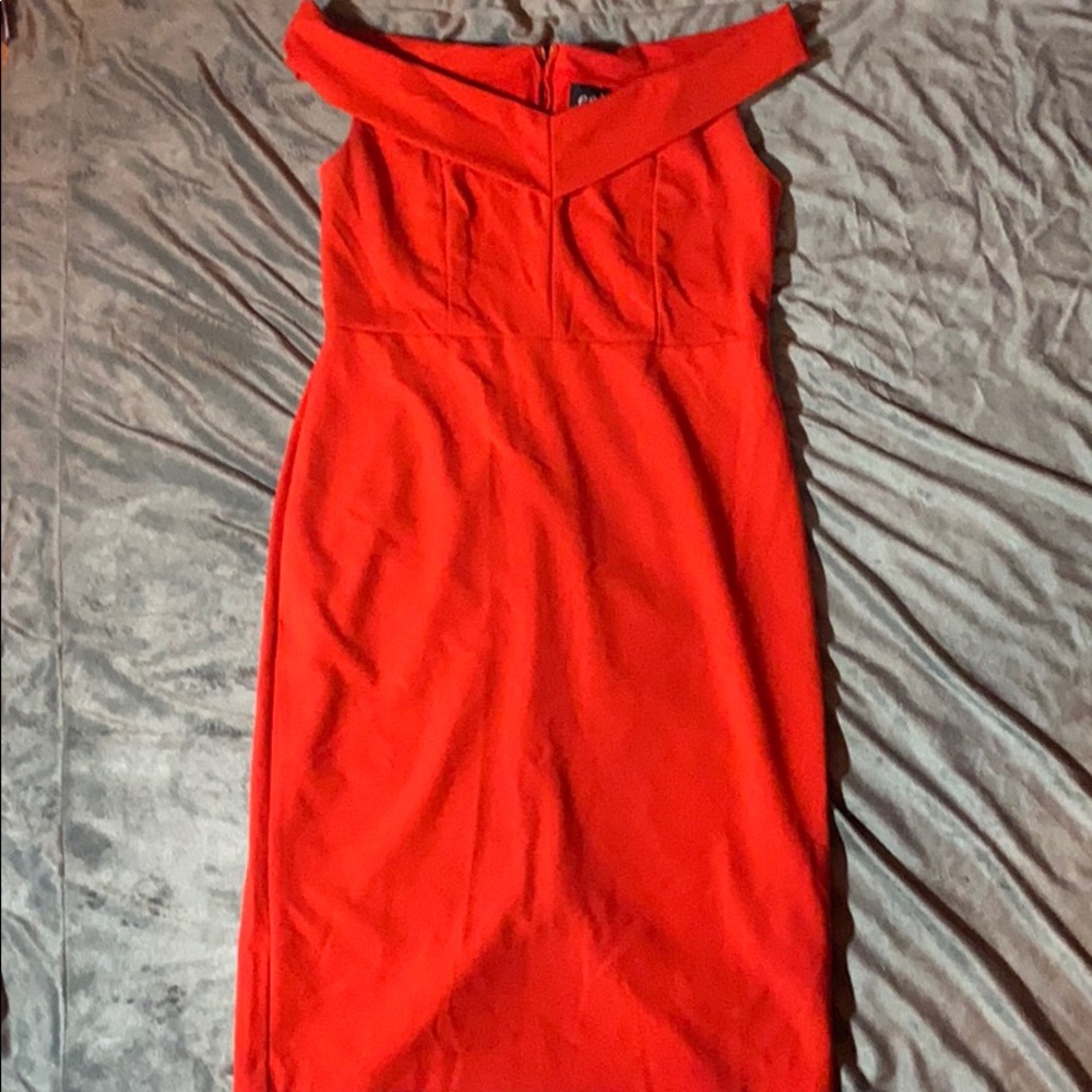 Red Off The Shoulder Dress